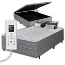 Ver imagem 7 de Cama Box Casal + Colchão com Massageador Espuma D33 Função Ortopédica 138x188cm Cinza