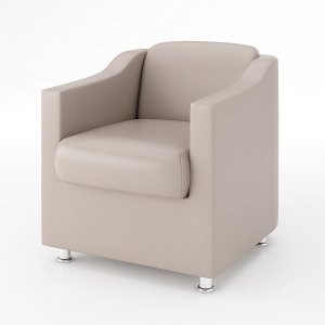 Poltrona Tilla Luxo Reforçado V8 Decor:courino Bege