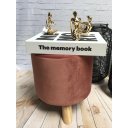 Ver imagem 2 de Pufe em Veludo e Madeira