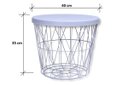 Ver imagem 2 de MESA LATERAL DURVAL FR 35X40D CINZA