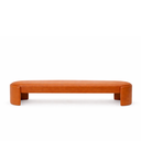 Ver imagem 2 de Recamier Luxo Decorativo Puff Fly 193cm Cama King Estofados:marrom Courino Sintético