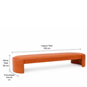 Ver imagem 4 de Recamier Luxo Decorativo Puff Fly 193cm Cama King Estofados:marrom Courino Sintético