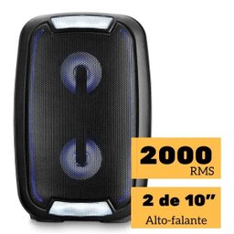 Caixa de Som Multilaser Mini Torre 200W Sp336 com Microfone - 2