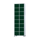 Ver imagem 1 de Armário Roupeiro de Aço 16 Portas para Vestiário Academia Locker Verde Escuro com Chave