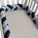 Ver imagem 1 de Protetor de Trança para Mini Berço 2,80 Mts - Azul Cinza e Marinho