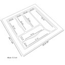 Ver imagem 5 de Kit 03 Organizador Divisor de Talheres para Gaveta M04 Bandeja 45,6x49,1 Cm Separador Branco - Inovi