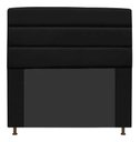 Ver imagem 1 de Cabeceira Estofada Turim 195CM King Courino Preto - D A DECOR