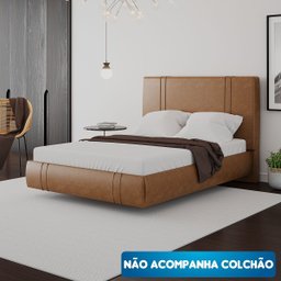 Cama Casal Flutuante Star Couro Ecológico Pu - Skybox - 2