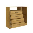 Ver imagem 4 de Cômoda para Quarto 1 Porta e 4 Gavetas Bege/Ipê