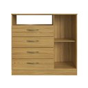 Ver imagem 6 de Cômoda para Quarto 1 Porta e 4 Gavetas Bege/Ipê
