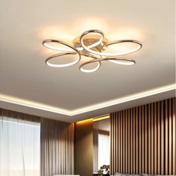 Lustre Led Flor Espiral Moderno Luminária Teto Luz Ajustável Sobrepor Luxuoso Brinovar - 2