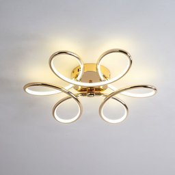 Lustre Led Flor Espiral Moderno Luminária Teto Luz Ajustável Sobrepor Luxuoso Brinovar - 4