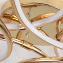 Ver imagem 5 de Lustre Led Flor Espiral Moderno Luminária Teto Luz Ajustável Sobrepor Luxuoso Brinovar