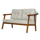 Ver imagem 2 de Namoradeira Vitoria Base Reforçada Luxo Veludo Bege