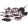 Conjunto de Panelas Antiaderente 13 Peças Teflon - Rosa - 1