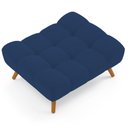Ver imagem 3 de Puff Pet Cama Estofada para Cachorro Sofia L02 Suede Azul Marinho - Inoviza