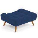Ver imagem 1 de Puff Pet Cama Estofada para Cachorro Sofia L02 Suede Azul Marinho - Inoviza