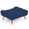 Puff Pet Cama Estofada para Cachorro Sofia L02 Suede Azul Marinho - Inoviza - 1