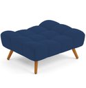 Ver imagem 1 de Puff Pet Cama Estofada para Cachorro Sofia L02 Suede Azul Marinho - Inoviza