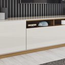 Ver imagem 6 de Rack TV 89 pol 220cm 3 Portas Celen Off/Cinamomo H02 - Mpozenato