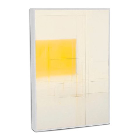 Quadro Decorativo Minimalista Amarelo com Moldura Filete