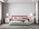 Ver imagem 7 de Cabeceira Modulada Estofada Adesiva Nuvem 2 Módulos 60x20cm Rosa