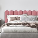 Ver imagem 5 de Cabeceira Modulada Estofada Adesiva Nuvem 2 Módulos 60x20cm Rosa