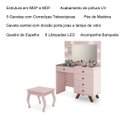 Ver imagem 5 de Penteadeira 5 Portas com Banqueta Lótus Rosê