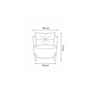 Ver imagem 2 de Poltrona Orgânica Curva Luna Veludo Bordô  - Montanaris Decor