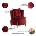 Ver imagem 4 de Poltrona Orgânica Curva Luna Veludo Bordô - Montanaris Decor