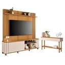 Ver imagem 1 de Estante Home Theater Trinus Cinamomo Off White com Aparador Fiero Off White Cinamomo - Hb Móveis