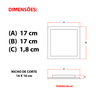 Plafon Led Avant Embutir Quadrado 12w 6500k Bivolt 17x17 cm - 5