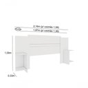 Ver imagem 2 de Painel Cabeceira Casal Mdf - Arizona-neve - Tcil Móveis