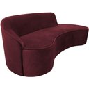 Ver imagem 1 de Sofá Curvo 03 Lugares 180cm Eron Braço Direito Veludo Vermelho - Nexta Casa