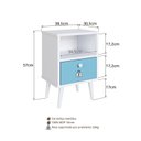 Ver imagem 3 de Mesa de Cabeceira Infantil 1 Gaveta Quarto Branco