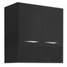 Armário Duas Portas Com Nicho Preto - 1