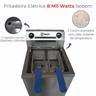 Fritador Fritadeira Elétrica Industrial Grande para Congelados Alta Potencia 8000w 15l Sebem - 2