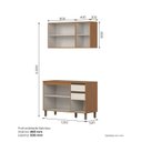 Ver imagem 4 de Cozinha Modulada Compacta 3 Peças com Balcão Pia com Tampo Venaly