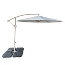 Ver imagem 1 de Ombrelone Lateral Tahiti Fratini 300 Cm Aluminio Fendi Capa Poliéster Base Lateral Hdpe