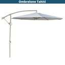 Ver imagem 2 de Ombrelone Lateral Tahiti Fratini 300 Cm Aluminio Fendi Capa Poliéster Base Lateral Hdpe