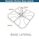 Ver imagem 4 de Ombrelone Lateral Tahiti Fratini 300 Cm Aluminio Fendi Capa Poliéster Base Lateral Hdpe
