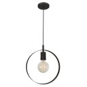 Ver imagem 1 de Pendente Luminária Teto Círculo Anel Sala Cozinha Mesa Preto