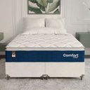 Ver imagem 6 de Cama Box Queen + Colchão Comfort Class Pillow Top 158x198cm Azul/suede Branco