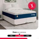 Ver imagem 5 de Cama Box Queen + Colchão Comfort Class Pillow Top 158x198cm Azul/suede Branco