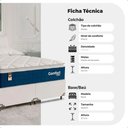 Ver imagem 3 de Cama Box Queen + Colchão Comfort Class Pillow Top 158x198cm Azul/suede Branco