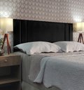 Ver imagem 1 de Cabeceira Cama King Siena Double Suede Preto 60 Rbl
