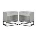 Ver imagem 2 de Kit 2 Mesa de Cabeceira Malta com Base de Ferro