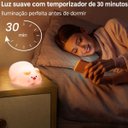 Ver imagem 5 de Luminária Abajur Led Porquinho Pet Recarregável Rgb Silicone Infantil Luz Noturna Touch Usb