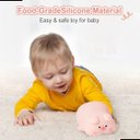 Ver imagem 6 de Luminária Abajur Led Porquinho Pet Recarregável Rgb Silicone Infantil Luz Noturna Touch Usb