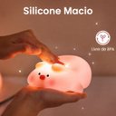 Ver imagem 4 de Luminária Abajur Led Porquinho Pet Recarregável Rgb Silicone Infantil Luz Noturna Touch Usb
